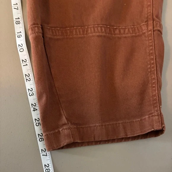QUINCE organic stretch cotton twill barrel Rust Wide-Leg Pant Sz 16 office - Picture 11 of 11
